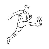 kick delivered by a soccer player during an intense game vector