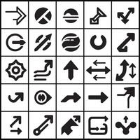 Creative a set of black and white arrows and arrows design on a white background vector