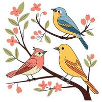 Creative Collection of various Bird Illustration design on a white background vector