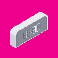 digital clock pixel art vector