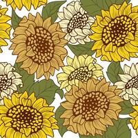 Yellow Sunflower is suitables for prints, fabrics,or subimation. vector