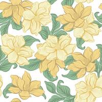 Soft yelow Magnolia flower is suitables for prints, fabrics,or subimation. vector