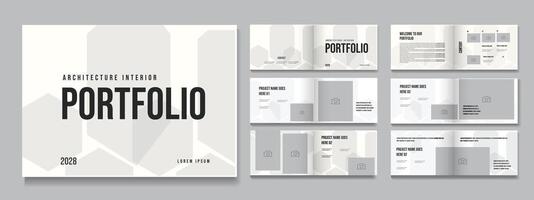 Architecture interior or creative multipurpose portfolio template layout print template vector