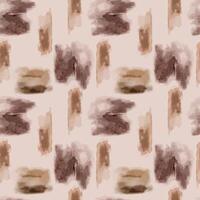 Brushstrokes abstract sepia-toned a seamless watercolor pattern on neutral background. Monochrome paint stroke variety of shapes and textures for design textile, package, backdrop. vector