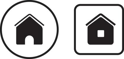 Simple house icon design, set of home icon vector