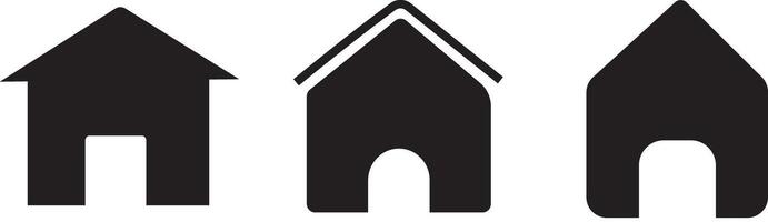 set of house thin line icons, buildings, linear icons, Line with editable stroke vector