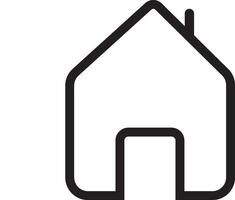 set of home icons isolated, Property line and flat symbol, Line with editable stroke vector