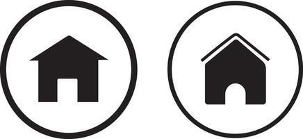 Set of Houses Icons, buildings, linear icons, Line with editable stroke vector