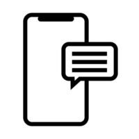 Notifications message bubble on phone screen vector