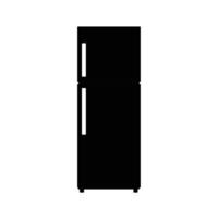 Refrigerator Silhouette. Black and White Icon Design Elements on Isolated White Background vector