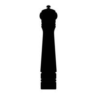 Pepper Grinder Kitchenware Silhouette. Black and White Icon Design Elements on Isolated White Background vector