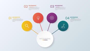4 Step Presentation Infographic Template vector