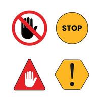 Modern safety warning element design illustration vector