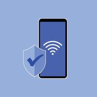 internet shield icon design illustration vector