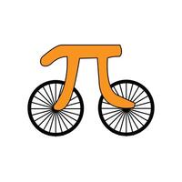 Mathematical pi element design vector