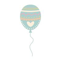Cute pastel balloon isolated on white background. vector