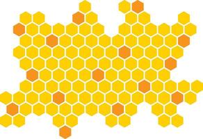 modern simple abstract light dark orange color creative geometric hexagon honeycomb polygon pattern that can be used as a background or texture vector