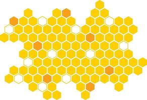 modern simple abstract light dark orange color creative honeycomb polygon pattern that can be used as a background or texture. vector