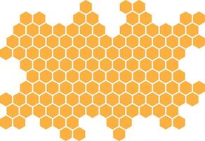 modern abstract light orange color creative honeycomb polygon pattern that can be used as a background or texture vector