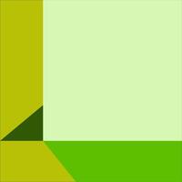 a green and yellow square with a triangle in the middle vector