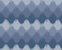 Seamless hand drawn brush line Japanese inspired abstract wave pattern in blue, ethnic folk wood carving, engraving, weaving, block print textured surface background, simple graphic for decoration vector