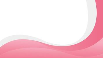 Abstract pink wave shape on white background vector