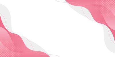 Abstract pink fluid wave background. Pink dynamic wallpaper with halftone vector