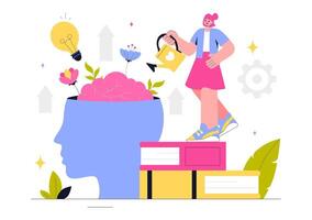 Workplace Training and Skill Improvement Illustration for Employee Development vector