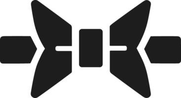 A Minimalist Bow Tie Silhouette Illustration vector