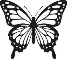 An Elegant Butterfly Silhouette with Intricate Wing Patterns vector