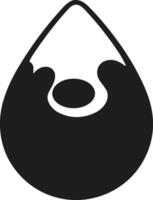 Unique Water Drop Silhouette with Abstract Pattern vector