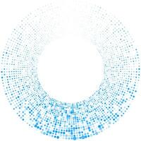 Futuristic minimal tech blue halftones dotted circles abstract background vector