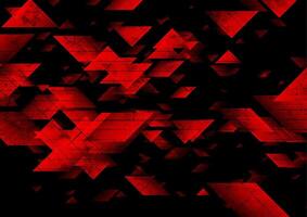 Red and black shapes geometric tech abstract background vector