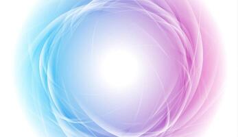 Pink and blue glossy smooth wavy circle abstract background vector