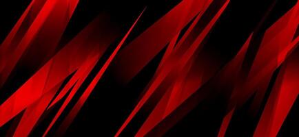 Black and red glossy stripes abstract hi-tech background vector