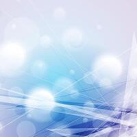 Blue violet shiny tech abstract background with bokeh particles vector