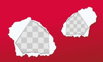 Torn Paper Hole Effect Creative Design Element vector