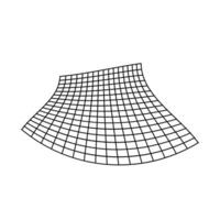 outline linear wireframe mesh futuristic space symbol y2k vector