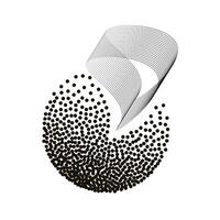 circle with dots texture halftone design abstract shapes aesthetics y2k illustration vector