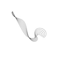 abstract monochrome blend wave figure wireframe vector