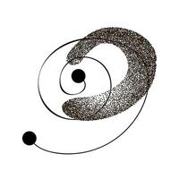 Spiral with abstract figure design element illustration vector