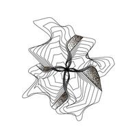 Curve wireframe figure abstract design element illustration vector