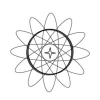 outline linear futuristic symbol space y2k vector