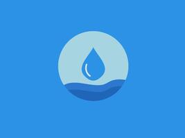 This is a flat illustration of a water drop icon vector