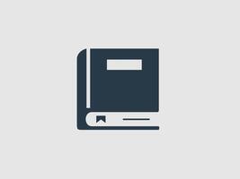 This is a flat illustration of a closed book icon vector