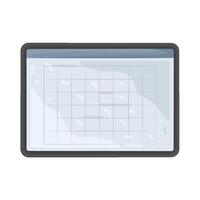 Illustration of digital notepad vector