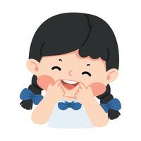 Student posing with a smile vector