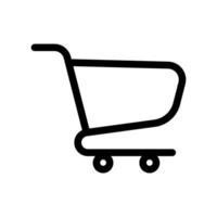 A clean and simple icon for cart, empty vector