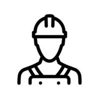 A clean and simple icon for laborer, construction worker vector