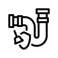 A clean and simple icon for water pipe vector